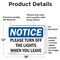 Signmission Please Turn Off The Lights When You Leave, 18 in W x Rectangle, Vinyl Decal OS-2PACK-NS-D-1218-L-17607 - alternate 5